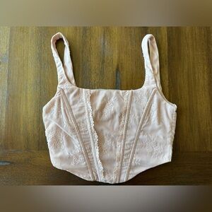 Princess Polly Eblin Soft Pink Corset Top- size 4